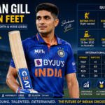 Shubman Gill Height in Feet