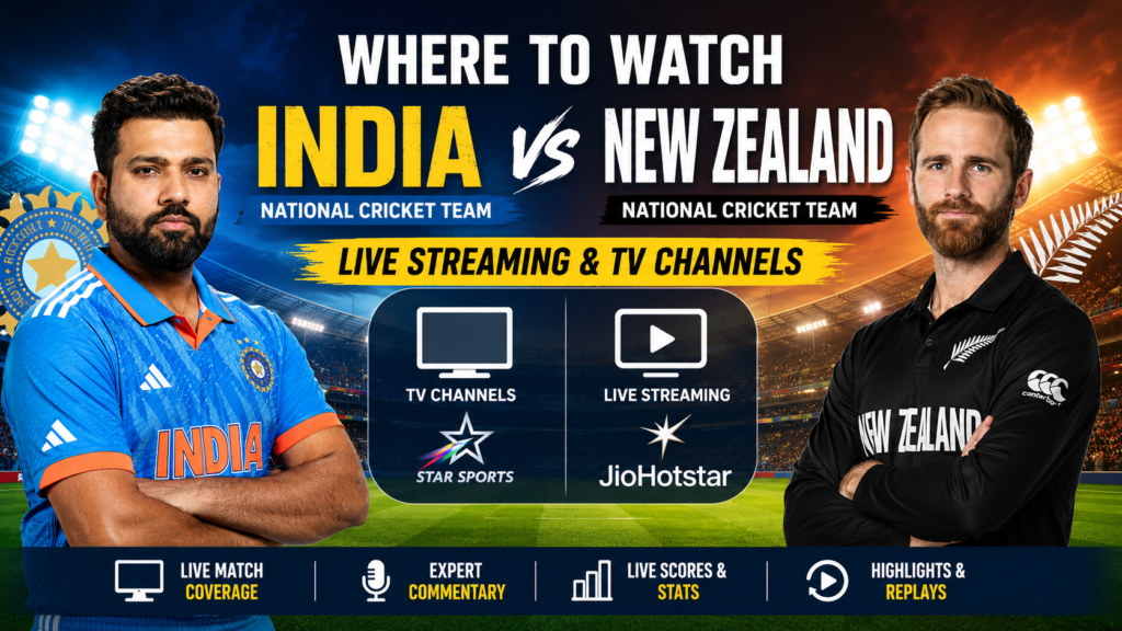 Where to Watch India National Cricket Team vs New Zealand National Cricket Team