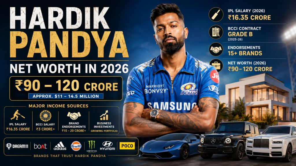 Hardik Pandya Net Worth