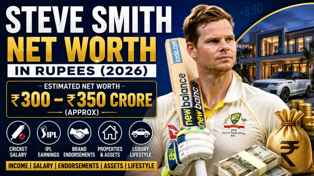 Steve Smith Net Worth in Rupees
