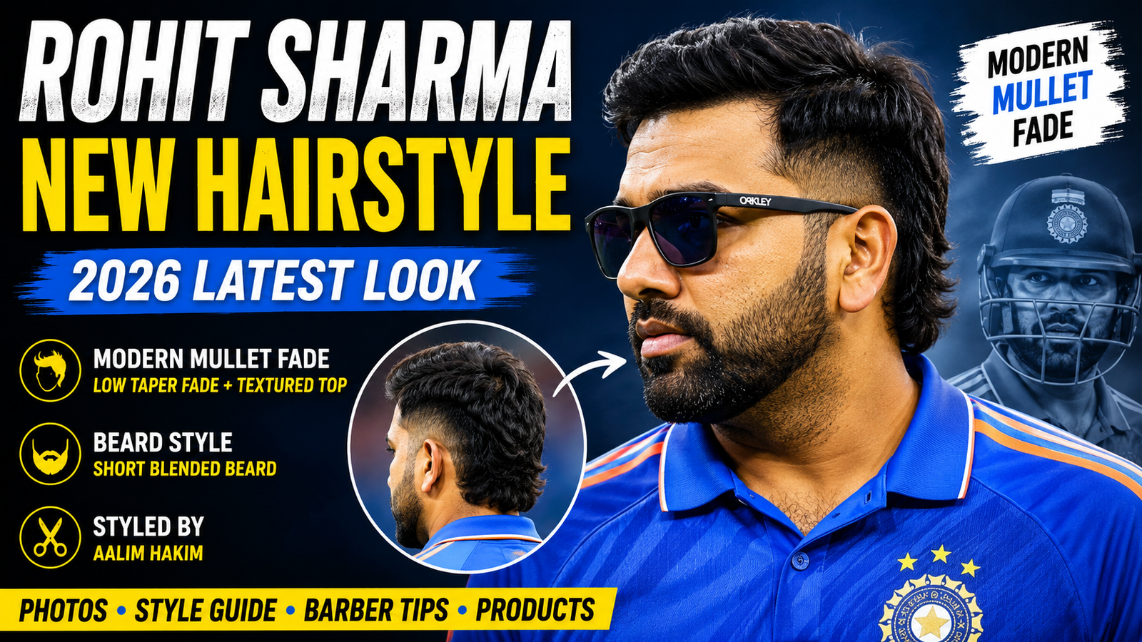Rohit Sharma New Hairstyle
