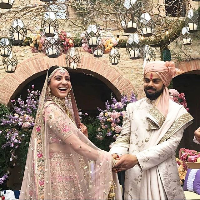 virat kohli and anushka sharma wedding photos